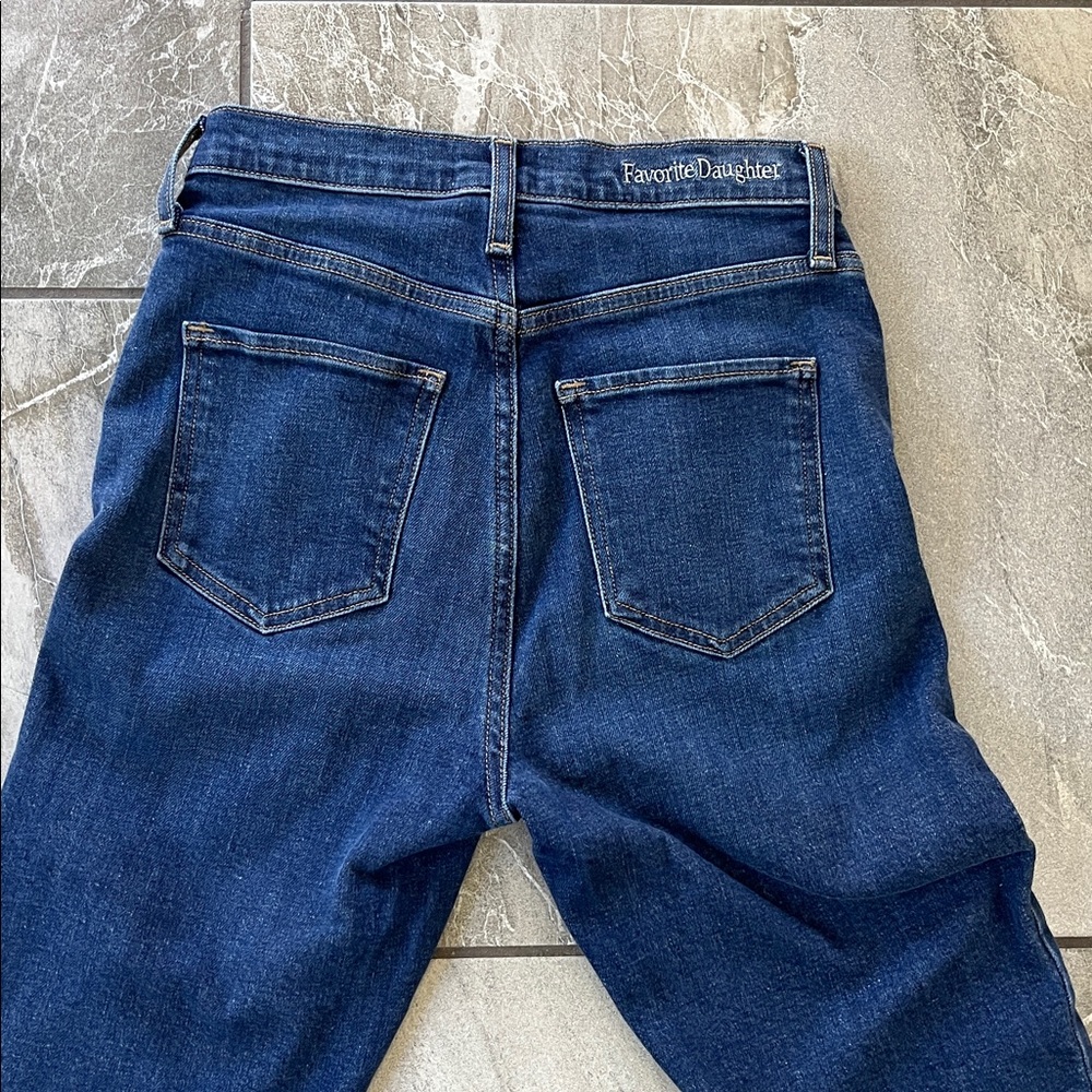 Favorite Daughter The Valentina Shortie Super High Rise Boot Jeans, Woodside - Picture 6 of 14